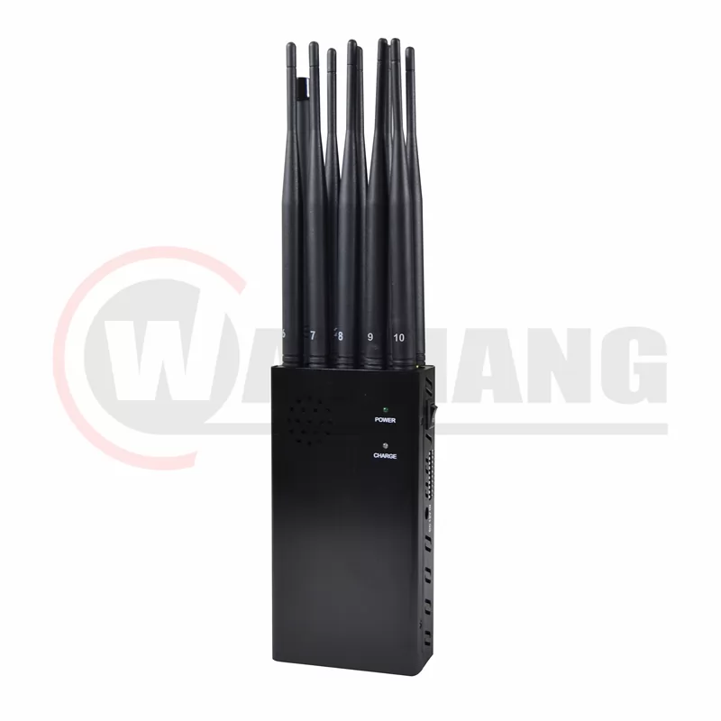 Newest 10 Antennas Portable Cell Phone Jammer Lojack GPS WIFI Blocker